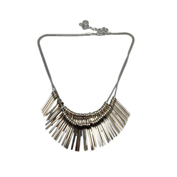 Women's Dana Buchman Two-Tone Fringe‎ Necklace Statement Collar - Picture 1 of 5